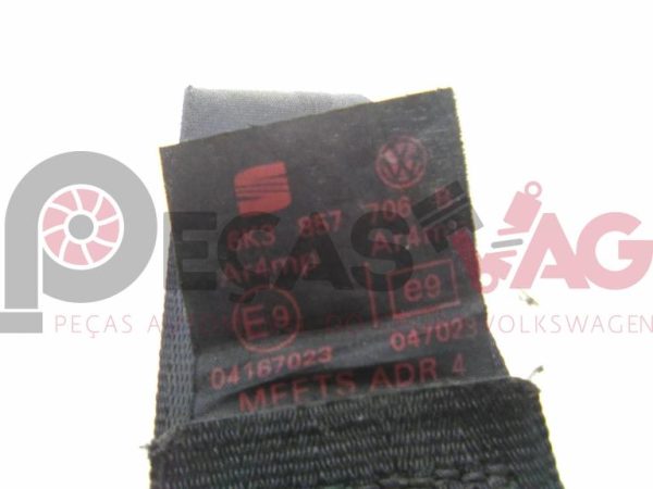 Cinto frente direito SEAT IBIZA II (6K1) 2000 6K3857706B preto - Image 3